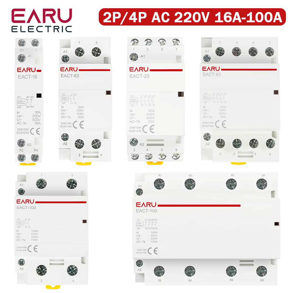 Contactor magnético modular para riel Din