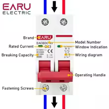 Mini breaker DC para paneles solares MCB PV